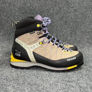 Salewa Rapace GTX Mountaineering Boots Women's 6.5 Tan Black Gore-Tex Waterproof